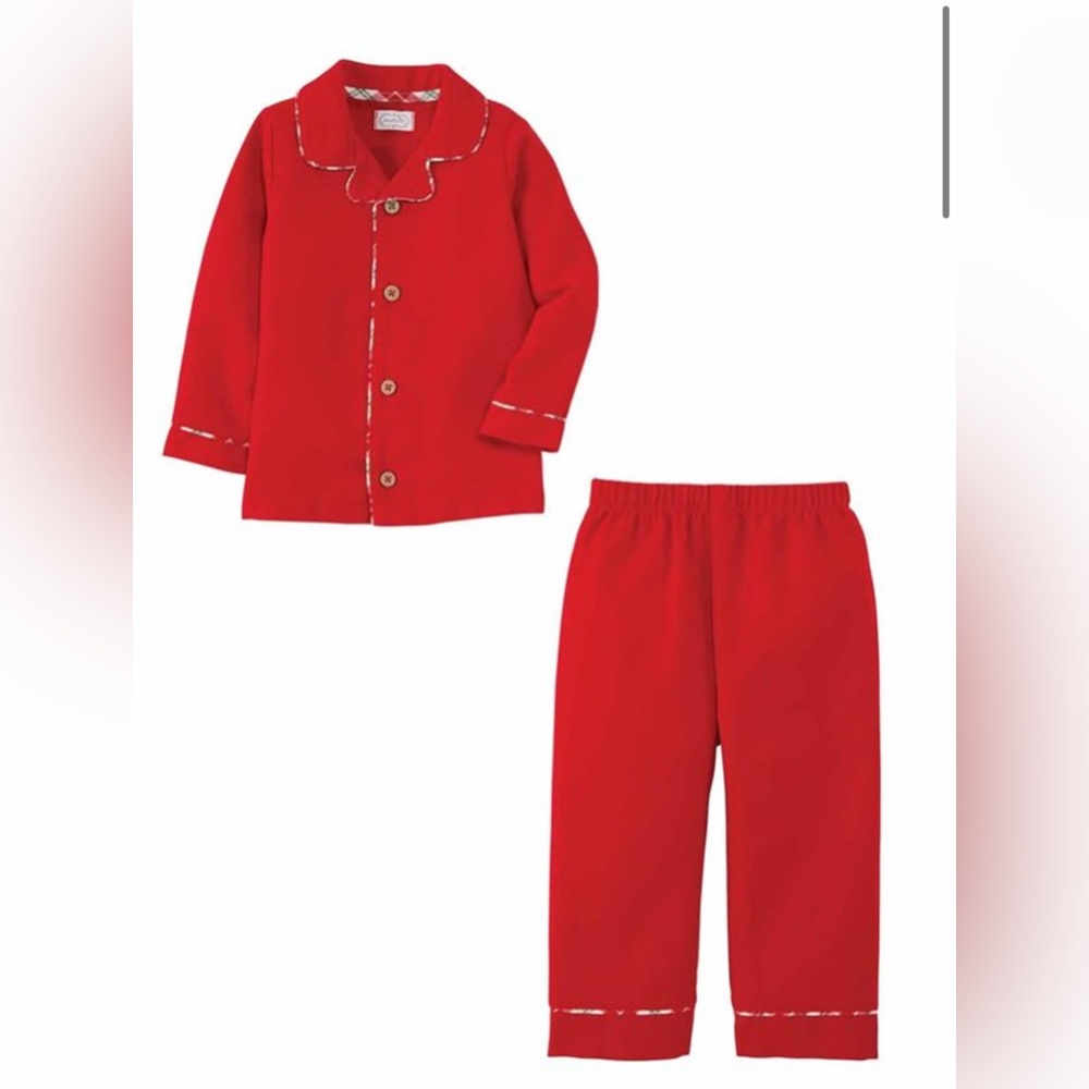Mud Pie Christmas Red Flannel Boy/unisex Pjs. 2 Piece set. Like new condition.